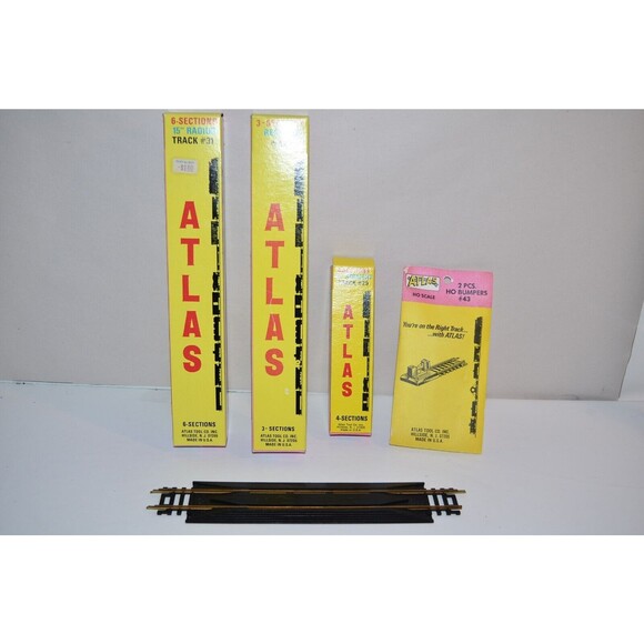 Vtg Atlas Brass HO Scale Train Track #31 #44 #25 Bumpers #43  READ - Picture 10 of 10